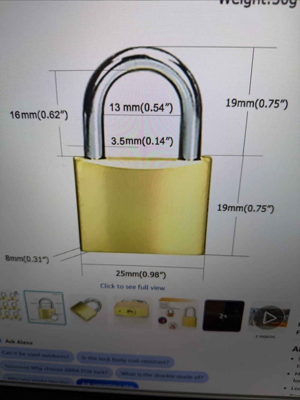 12-Pack Gold Padlock Set with Keys - Secure Everyday Use NWT - Picture 2 of 4